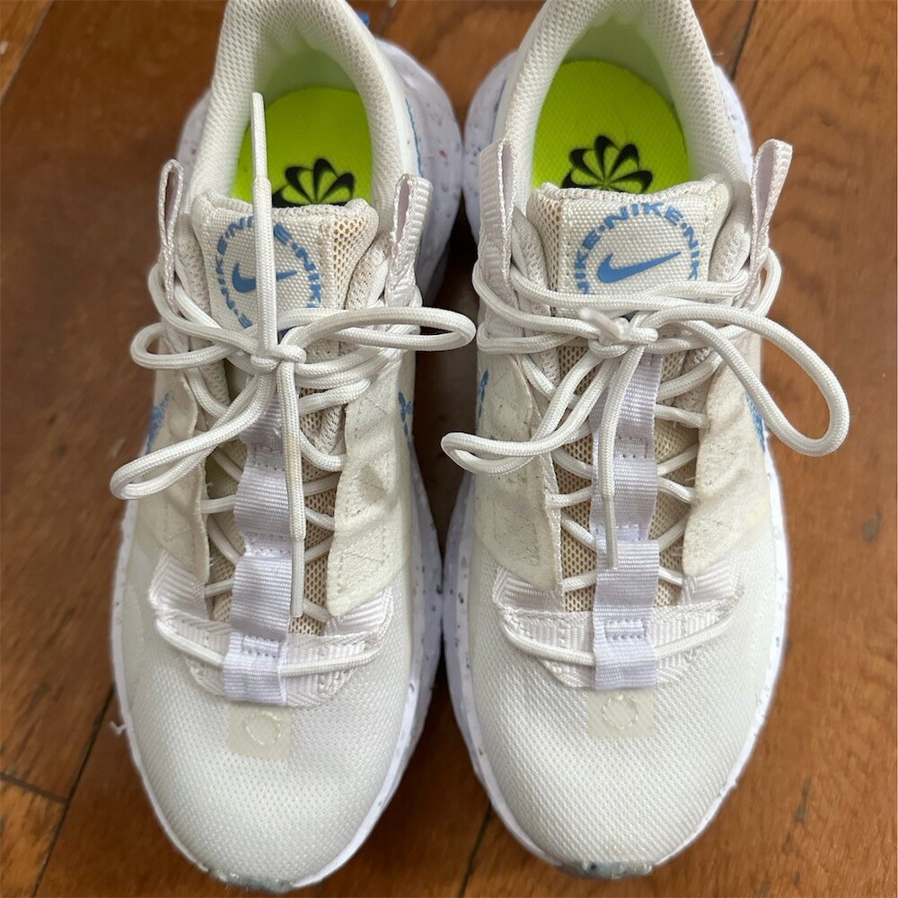 Nike Crater Impact Women's Running Shoes White/Blue Size 6